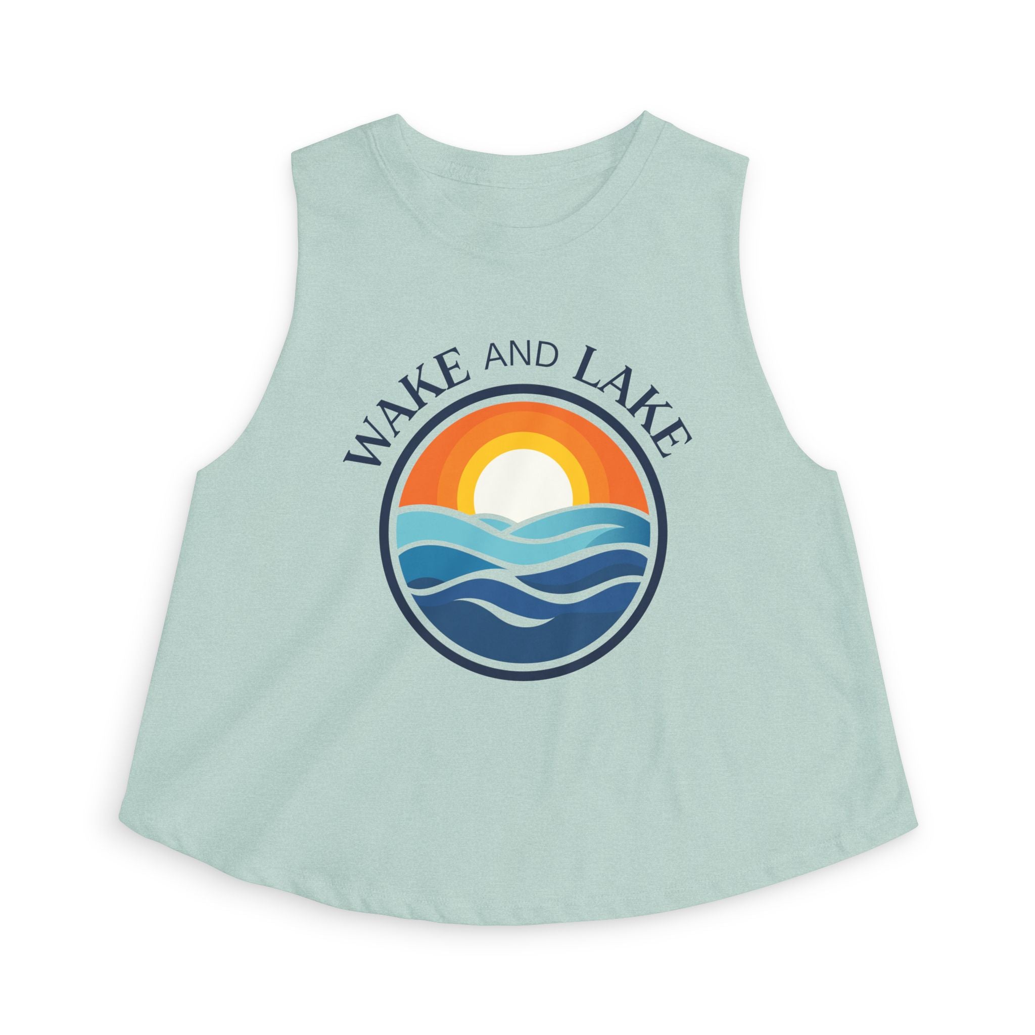 Wake and Lake Circle Crest Women's Crop Tee – Fitted