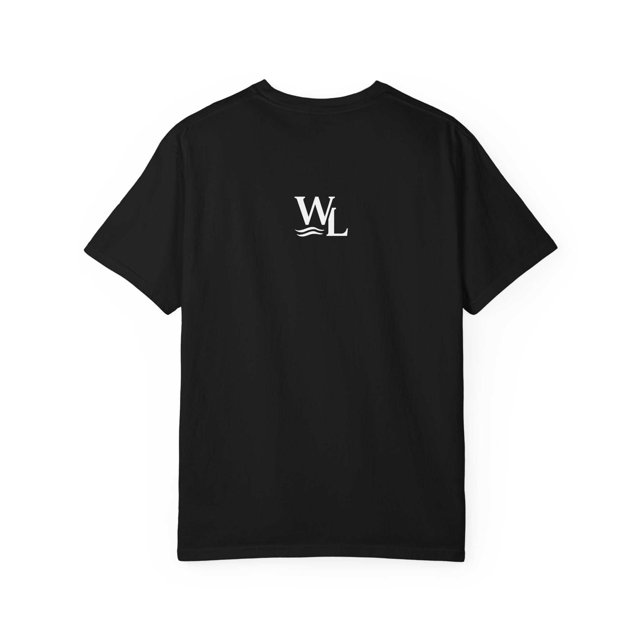 Wake and Lake Life Circle Crest Tee worn on a dock at sunset
Soft unisex lake life tee with bold circle crest graphic
Wake and Lake branded cotton t-shirt for summer boating
Circle crest logo tee for lake days and outdoor weekends

