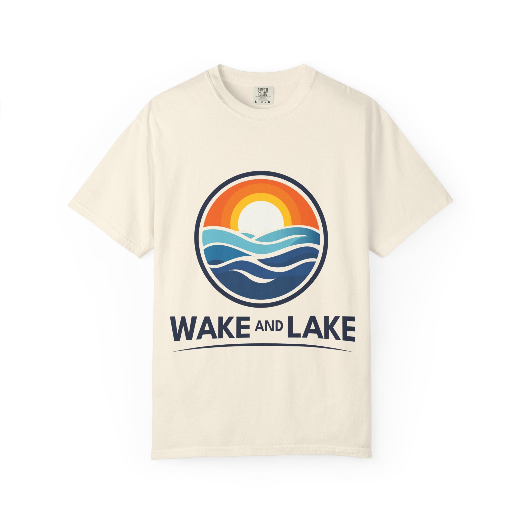 Wake and Lake Circle Crest Logo A tee worn lakeside
Soft cotton lake life t-shirt with circle crest logo A
Boating summer tee with Wake and Lake circle crest branding
Unisex circle crest graphic tee for lake weekends
