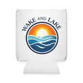 Wake and Lake Life Circle Crest Can Cooler