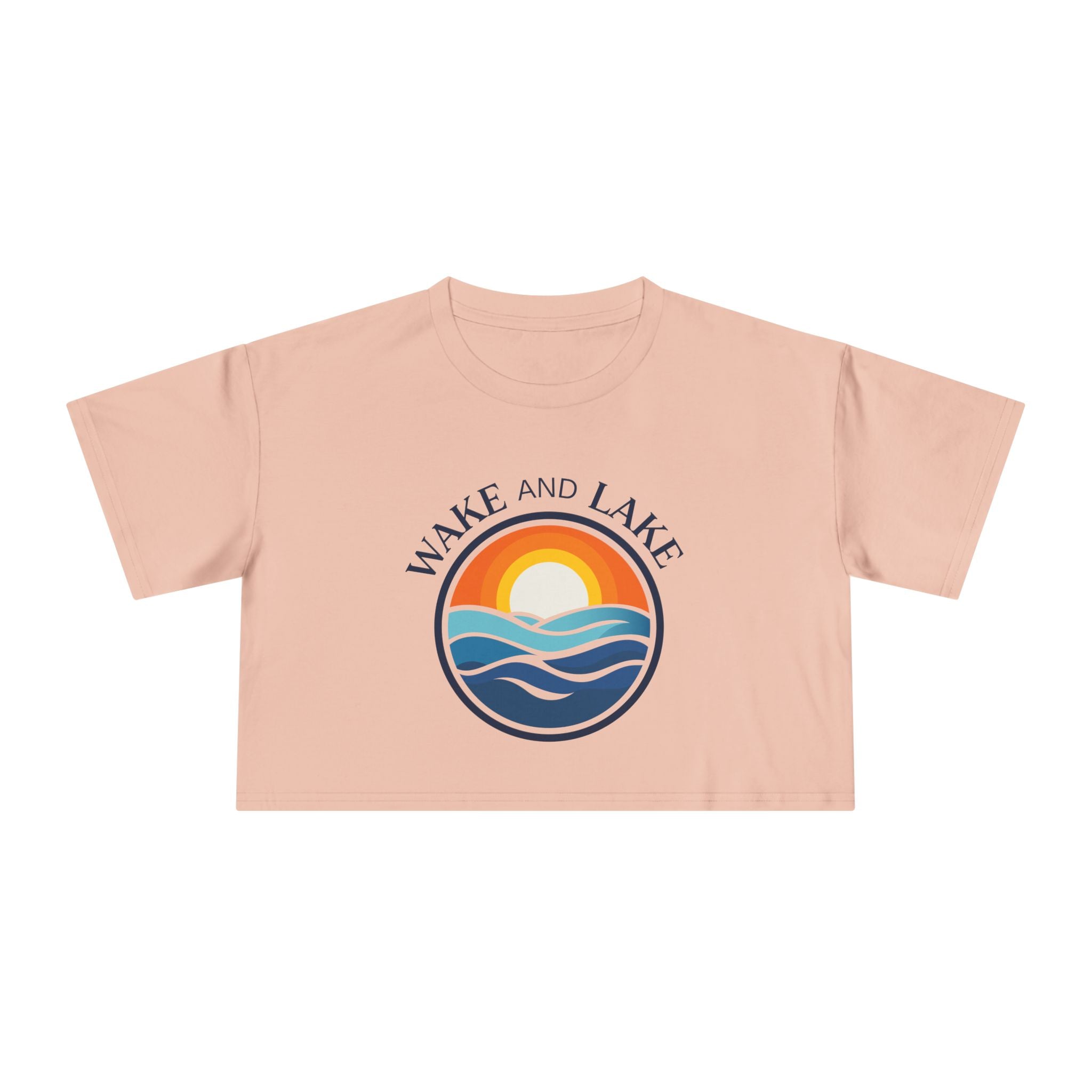 Wake and Lake Michigan Shield Women's Crop Tee on a boat deck
Relaxed crop top with Michigan crest graphic for lake days
Women's breezy boating crop tee with Wake and Lake Michigan branding
Soft women's Michigan Great Lakes crop t-shirt relaxed fit
