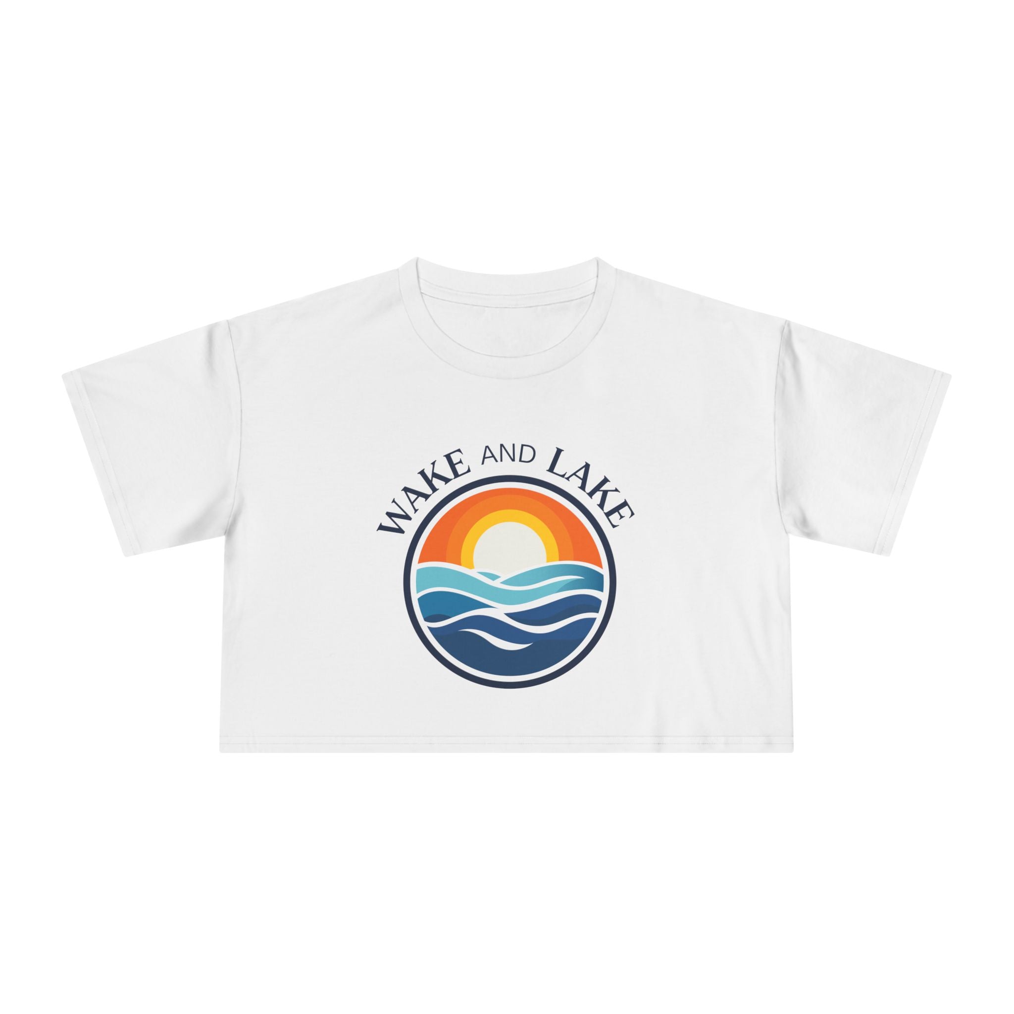 Wake and Lake Michigan Shield Women's Crop Tee on a boat deck
Relaxed crop top with Michigan crest graphic for lake days
Women's breezy boating crop tee with Wake and Lake Michigan branding
Soft women's Michigan Great Lakes crop t-shirt relaxed fit
