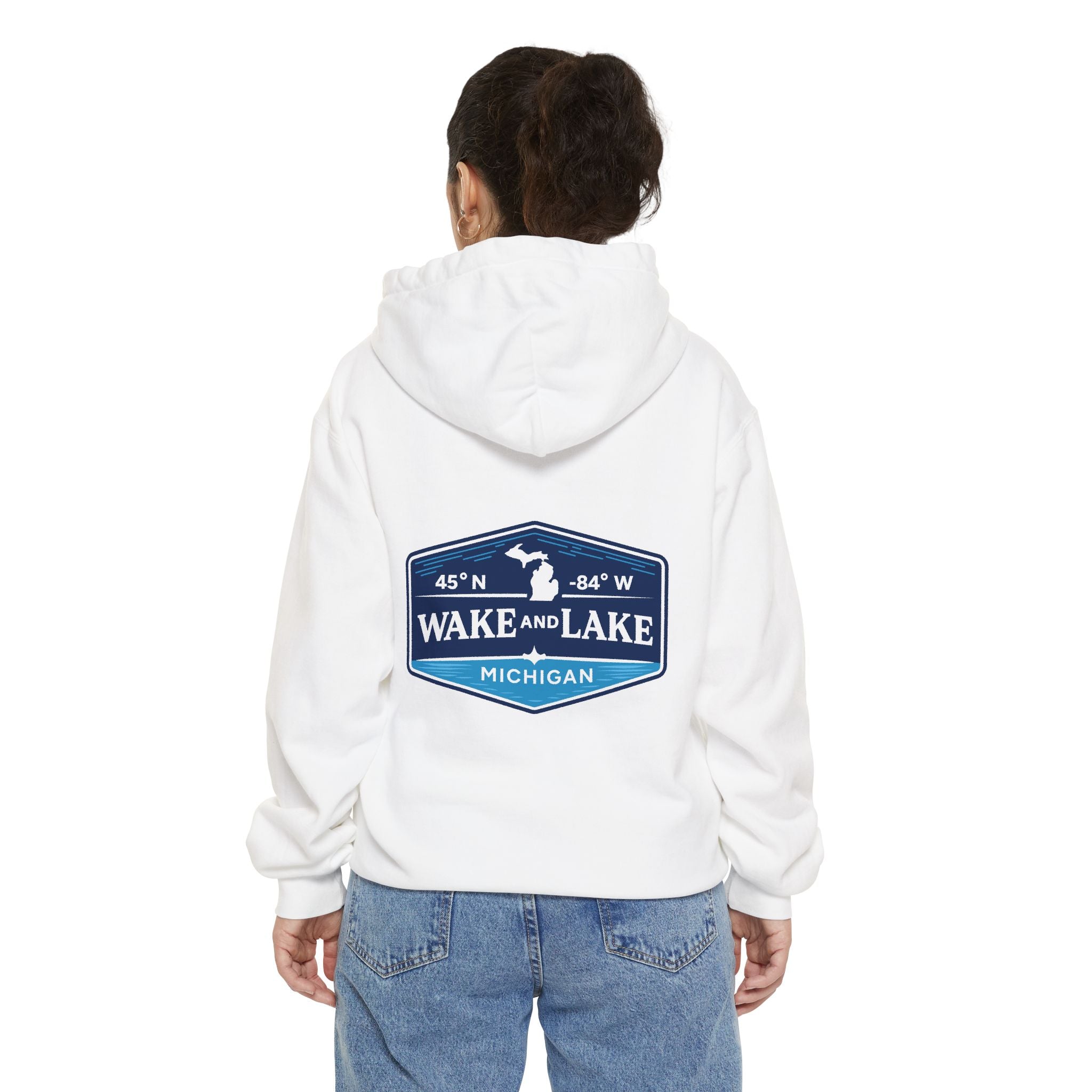 Wake and Lake Michigan Shield Hoodie – Premium