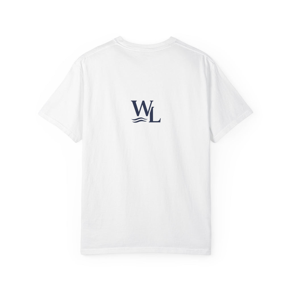 Wake and Lake Circle Crest Logo A tee worn lakeside
Soft cotton lake life t-shirt with circle crest logo A
Boating summer tee with Wake and Lake circle crest branding
Unisex circle crest graphic tee for lake weekends
