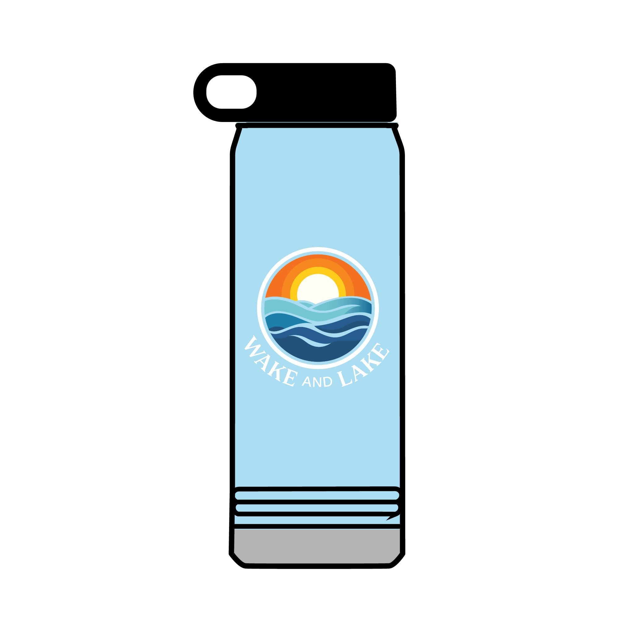 Premium Polar Camel water bottle, stainless steel
32oz capacity — all day hydration
Double-wall vacuum insulated
Keeps drinks cold 24 hours, hot 12 hours
Circle Crest front graphic
Wake and Lake Wordmark back graphic
Wide mouth opening, Light blue