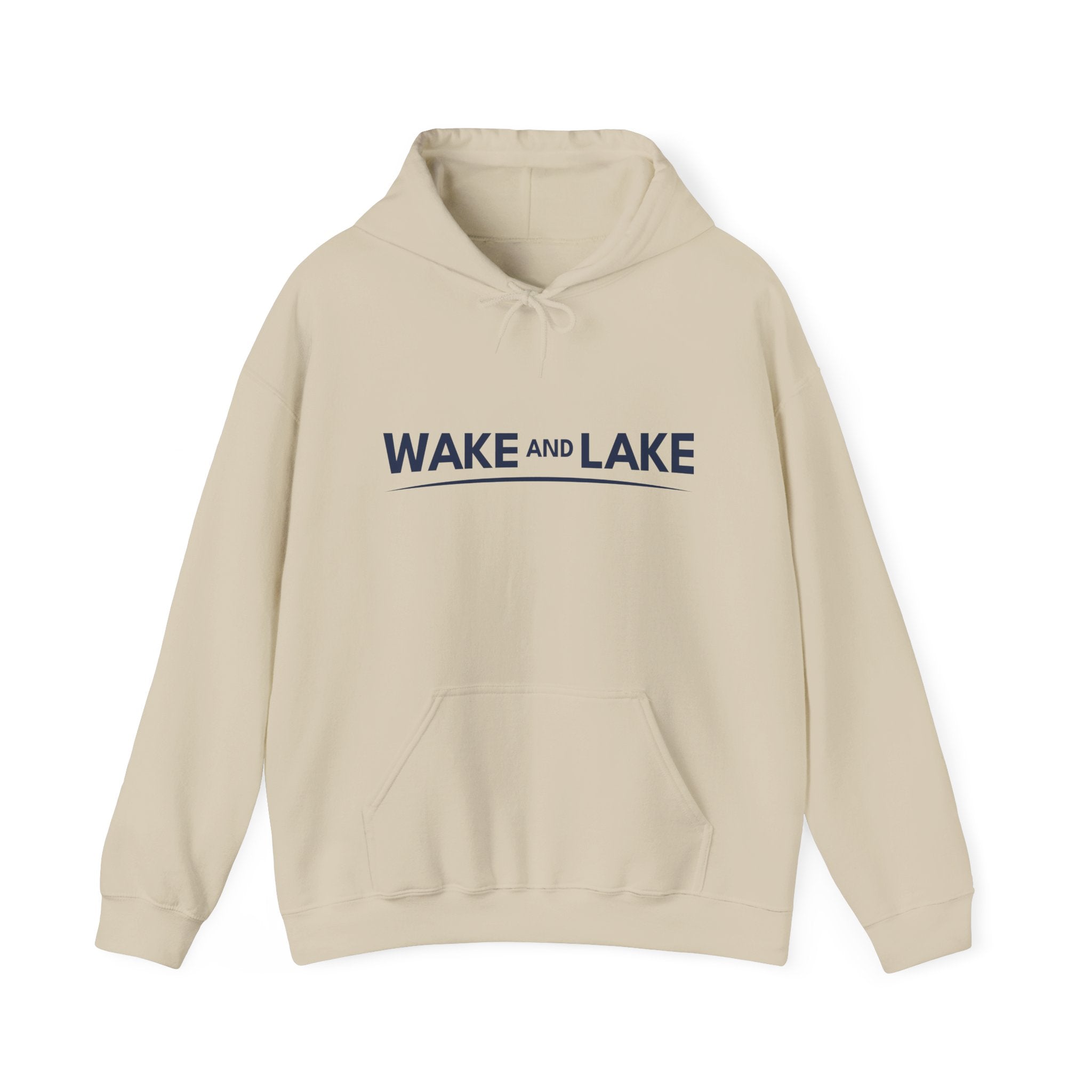 Wake and Lake Wordmark Hoodie worn on a boat dock at sunrise
Navy midweight lake hoodie with Wake and Lake chest graphic
Unisex lake life sweatshirt with wordmark logo
Wake and Lake branded hoodie for boating and outdoor wear
