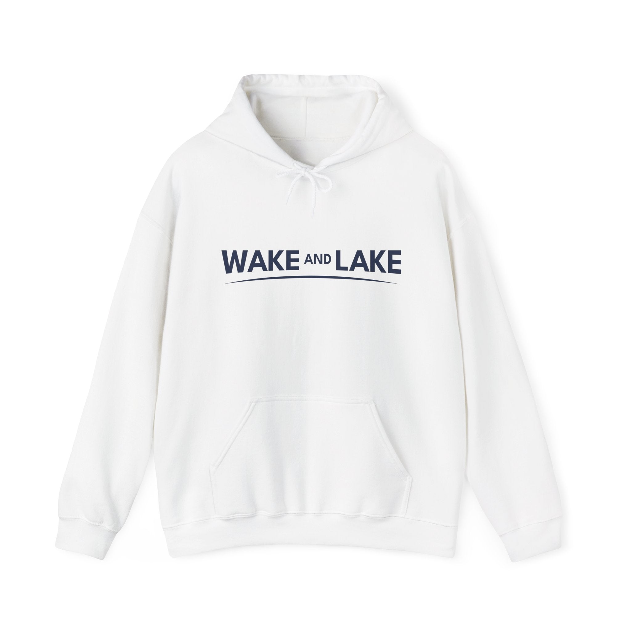 Wake and Lake Wordmark Hoodie worn on a boat dock at sunrise
Navy midweight lake hoodie with Wake and Lake chest graphic
Unisex lake life sweatshirt with wordmark logo
Wake and Lake branded hoodie for boating and outdoor wear

