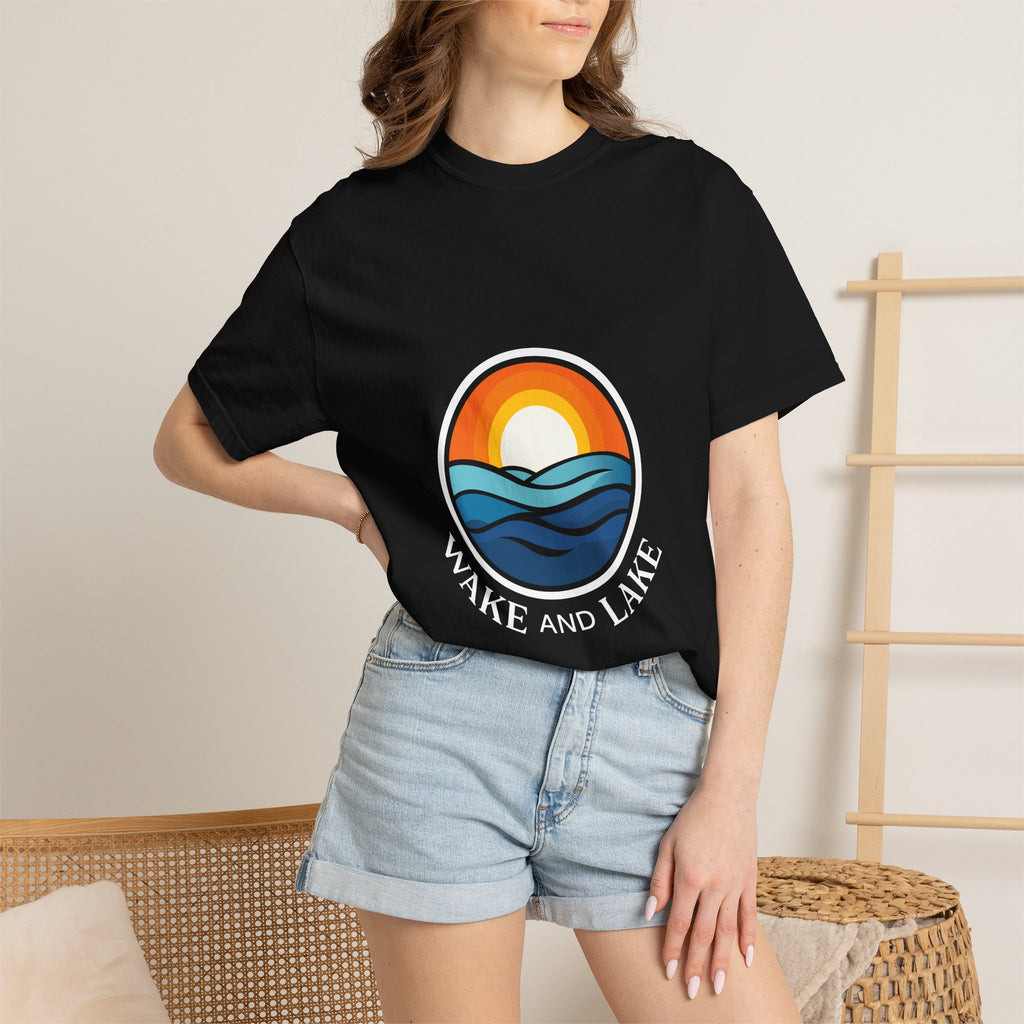Wake and Lake Life Circle Crest Tee