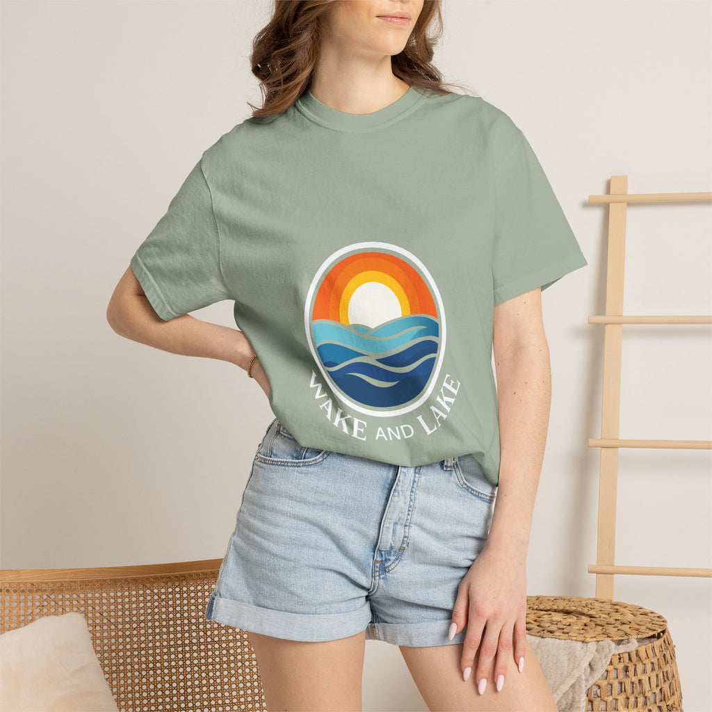 Wake and Lake Life Circle Crest Tee