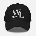 Wake and Lake WL Monogram Dad Hat worn at a lake dock
Soft adjustable dad hat with WL monogram for lake life
Low-profile unstructured lake cap with Wake and Lake branding
WL monogram adjustable hat for boat days and summer wear
