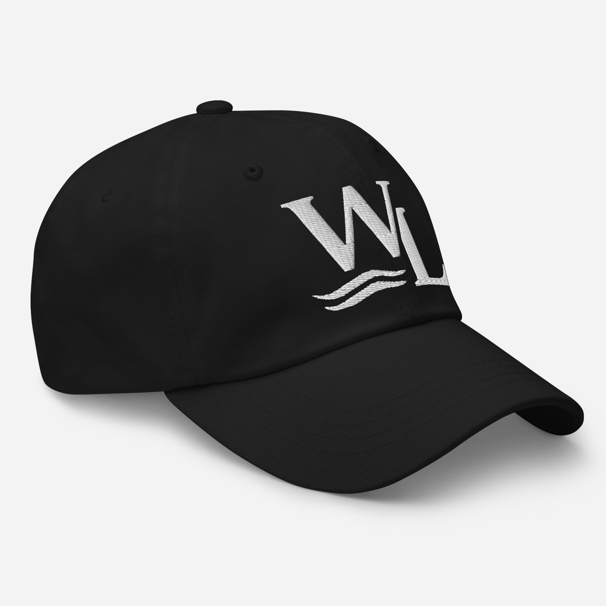 Wake and Lake WL Monogram Dad Hat worn at a lake dock
Soft adjustable dad hat with WL monogram for lake life
Low-profile unstructured lake cap with Wake and Lake branding
WL monogram adjustable hat for boat days and summer wear
