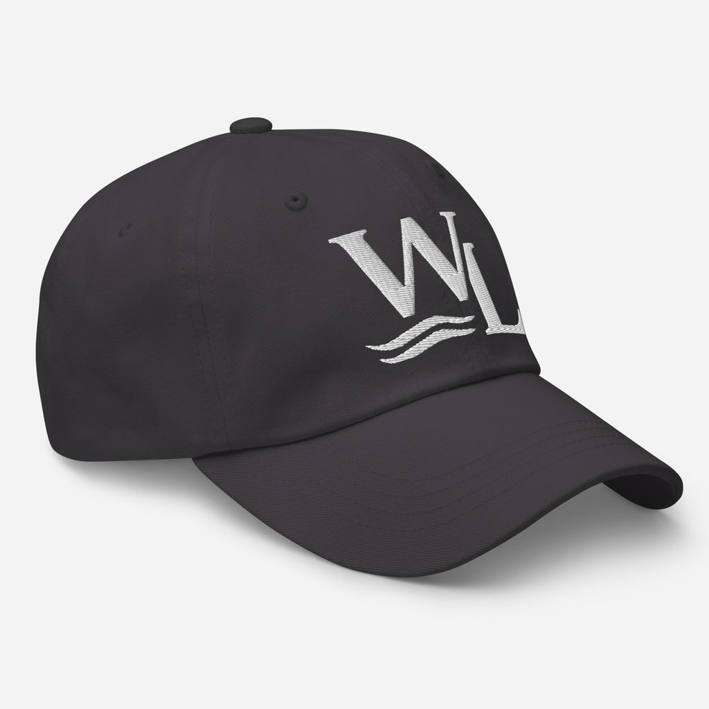 Wake and Lake WL Monogram Dad Hat worn at a lake dock
Soft adjustable dad hat with WL monogram for lake life
Low-profile unstructured lake cap with Wake and Lake branding
WL monogram adjustable hat for boat days and summer wear

