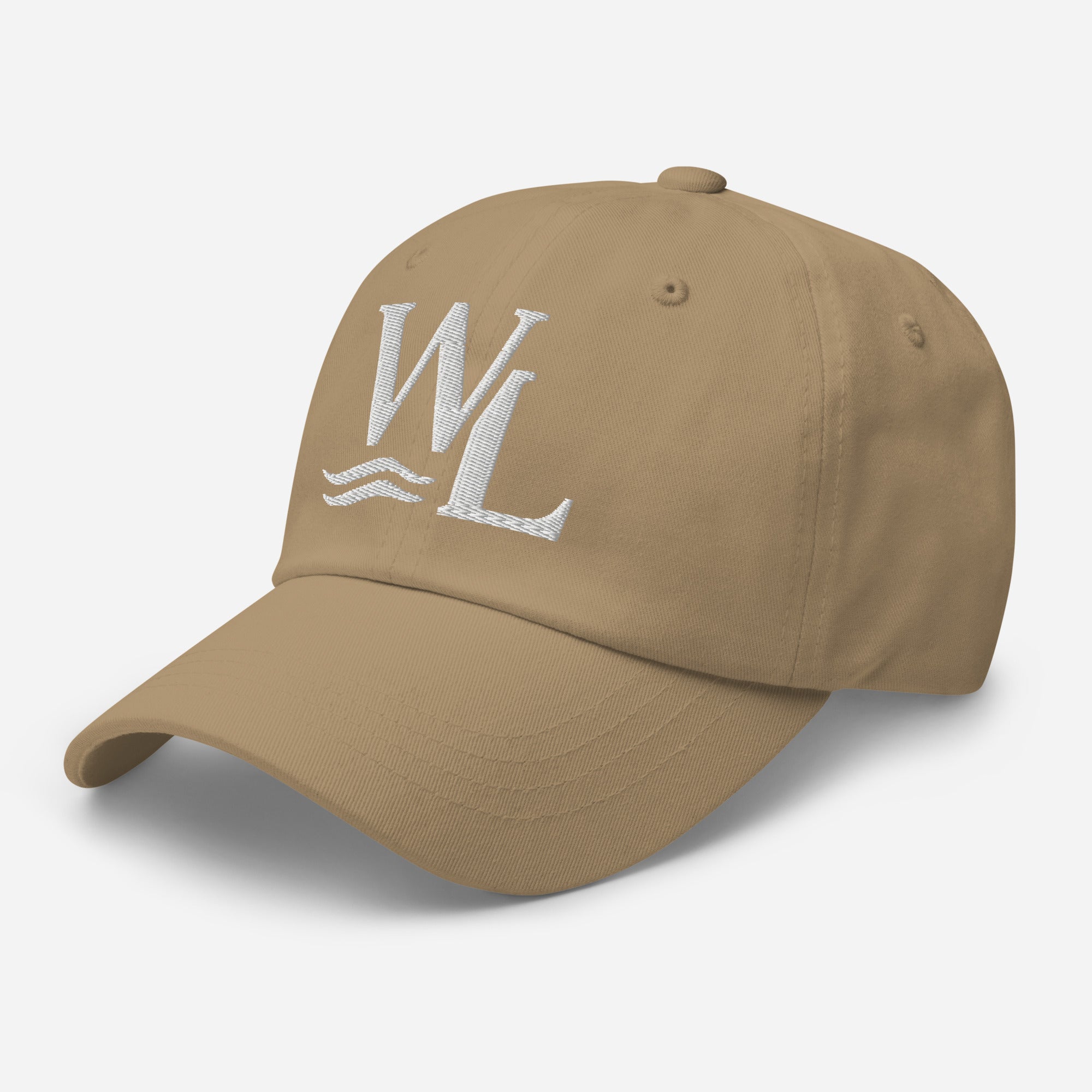Wake and Lake WL Monogram Dad Hat worn at a lake dock
Soft adjustable dad hat with WL monogram for lake life
Low-profile unstructured lake cap with Wake and Lake branding
WL monogram adjustable hat for boat days and summer wear
