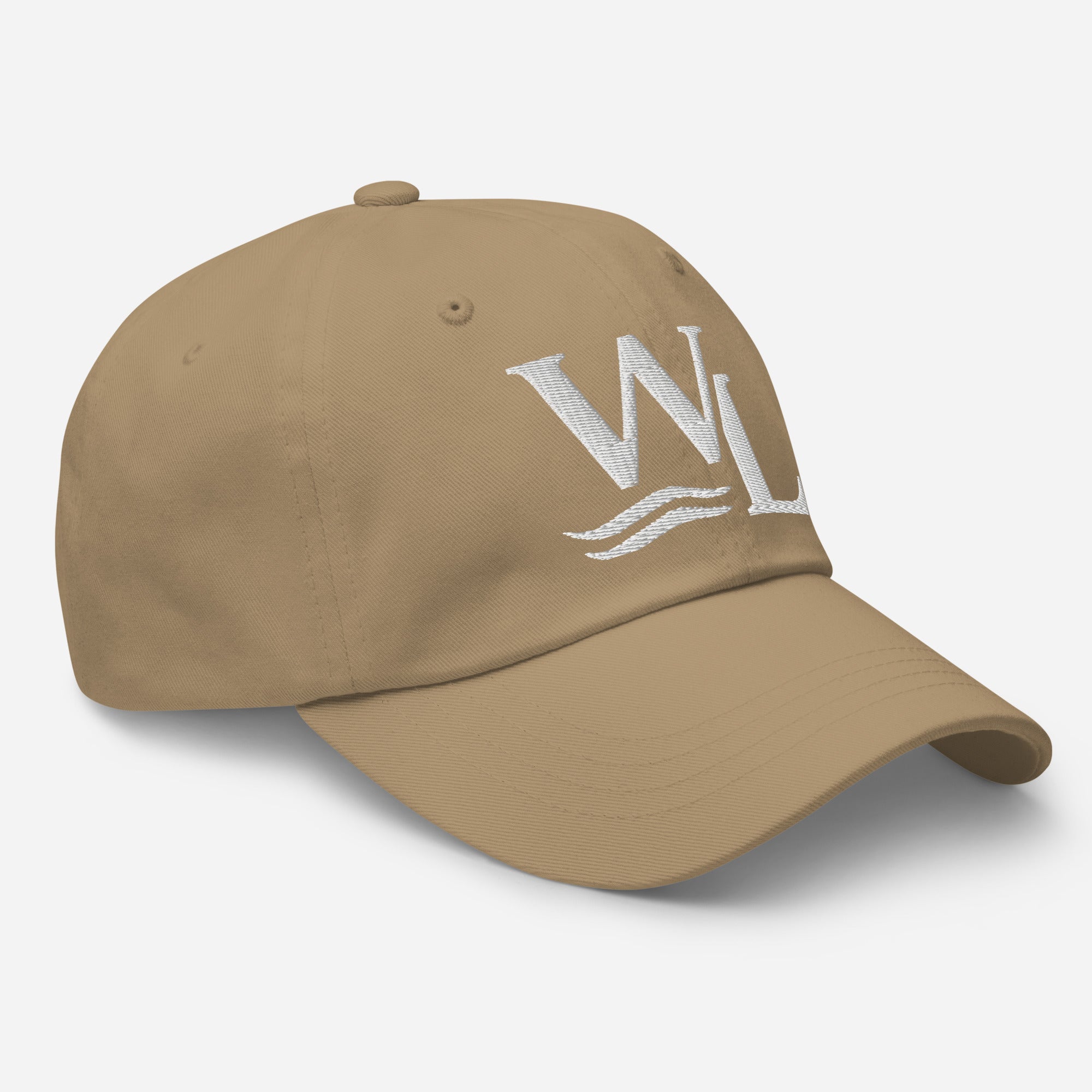 Wake and Lake WL Monogram Dad Hat worn at a lake dock
Soft adjustable dad hat with WL monogram for lake life
Low-profile unstructured lake cap with Wake and Lake branding
WL monogram adjustable hat for boat days and summer wear

