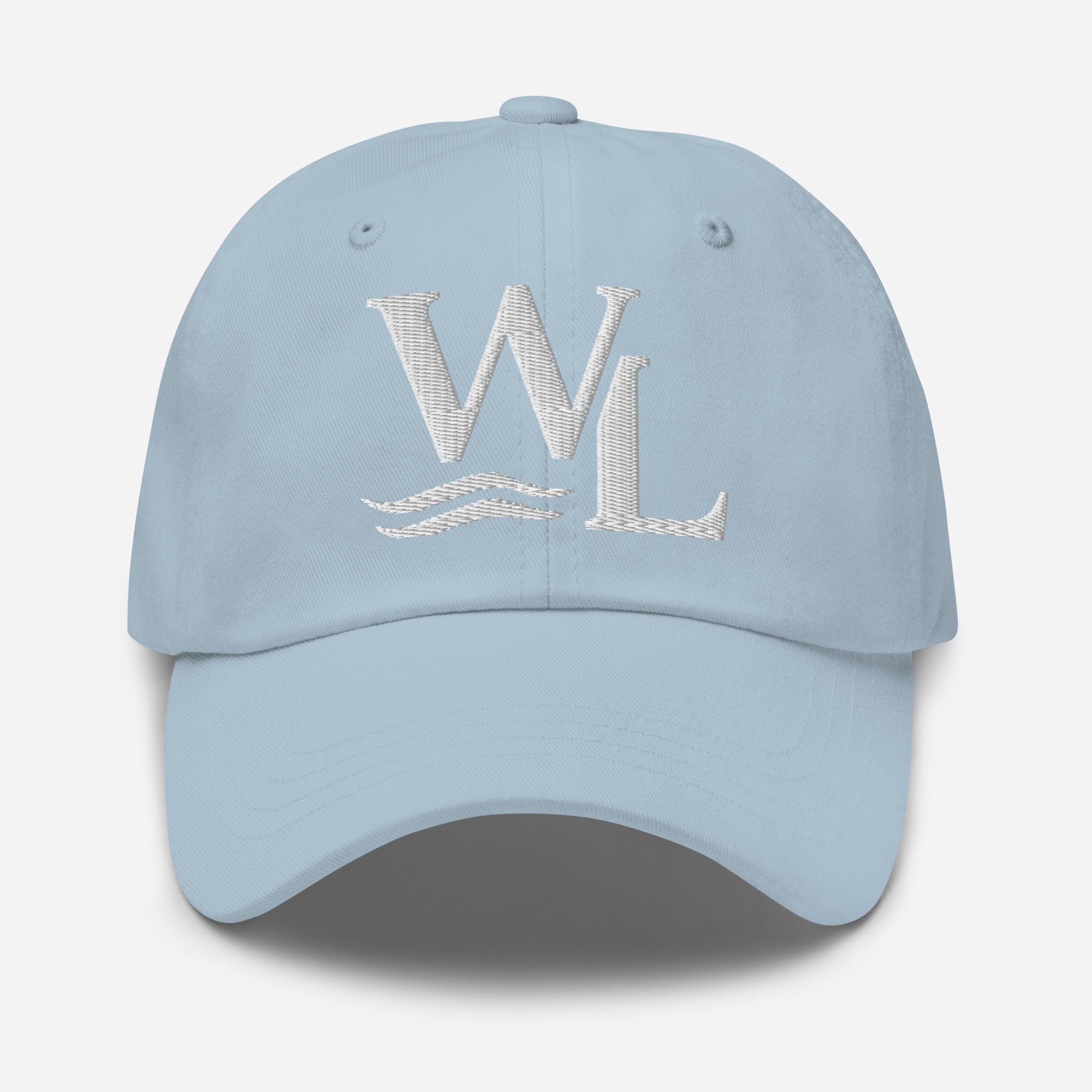 Wake and Lake WL Monogram Dad Hat worn at a lake dock
Soft adjustable dad hat with WL monogram for lake life
Low-profile unstructured lake cap with Wake and Lake branding
WL monogram adjustable hat for boat days and summer wear
