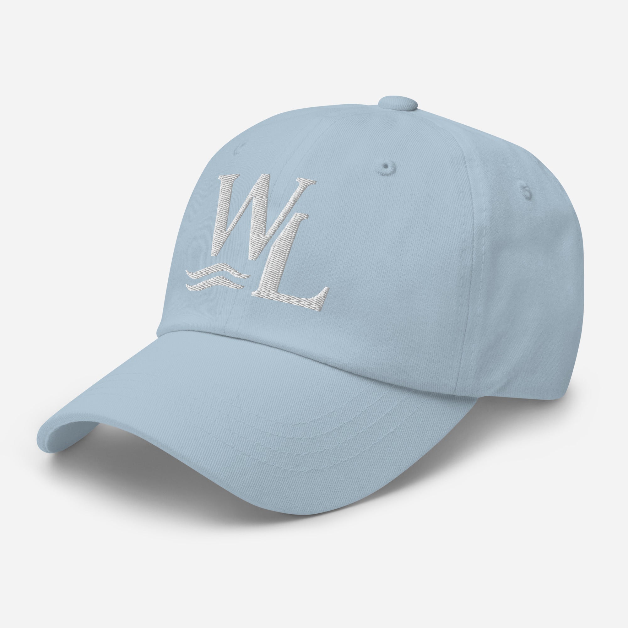 Wake and Lake WL Monogram Dad Hat worn at a lake dock
Soft adjustable dad hat with WL monogram for lake life
Low-profile unstructured lake cap with Wake and Lake branding
WL monogram adjustable hat for boat days and summer wear
