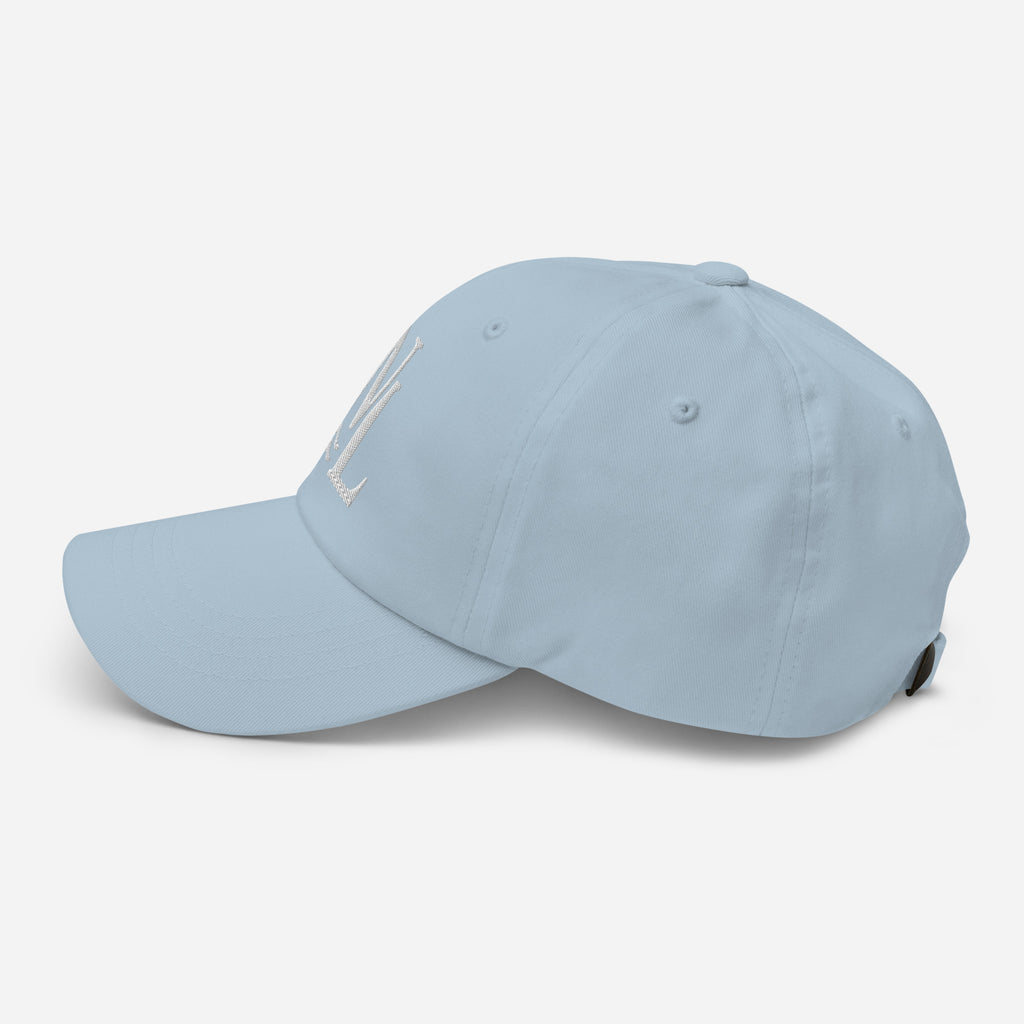 Wake and Lake WL Monogram Dad Hat worn at a lake dock
Soft adjustable dad hat with WL monogram for lake life
Low-profile unstructured lake cap with Wake and Lake branding
WL monogram adjustable hat for boat days and summer wear
