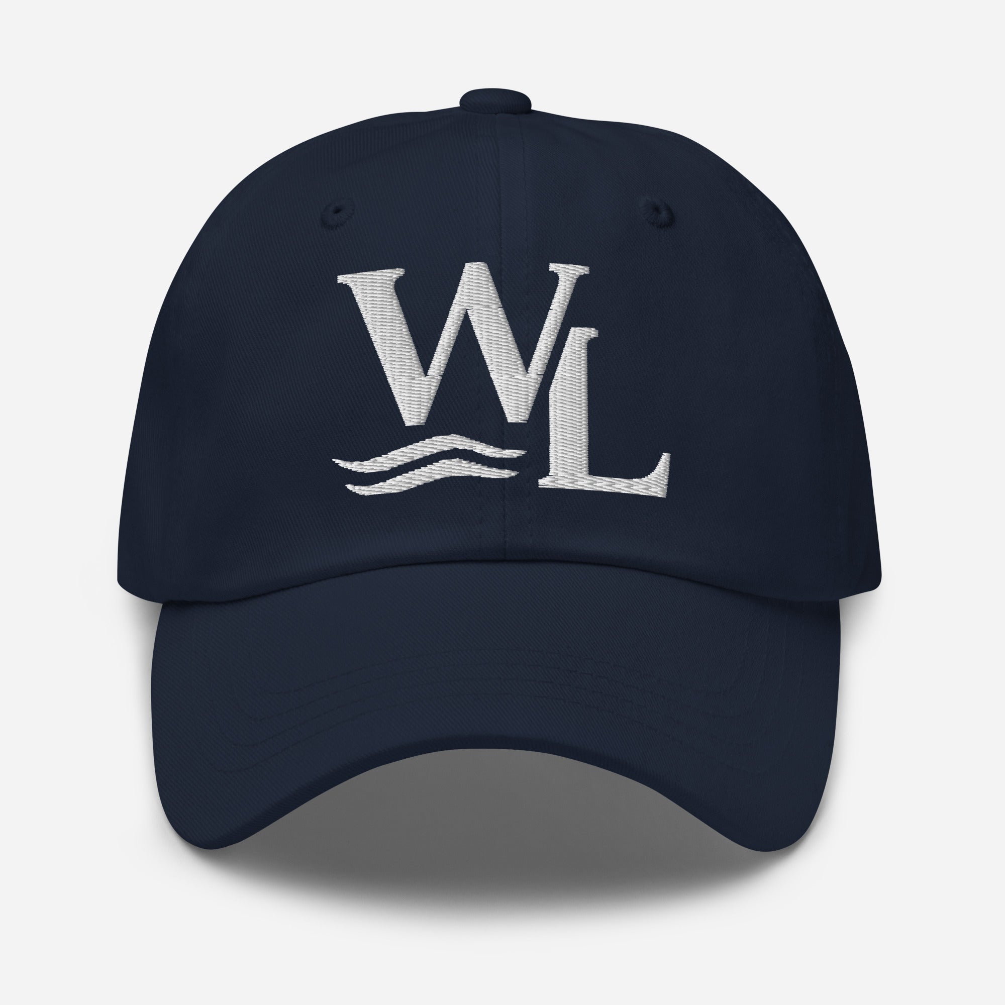 Wake and Lake WL Monogram Dad Hat worn at a lake dock
Soft adjustable dad hat with WL monogram for lake life
Low-profile unstructured lake cap with Wake and Lake branding
WL monogram adjustable hat for boat days and summer wear
