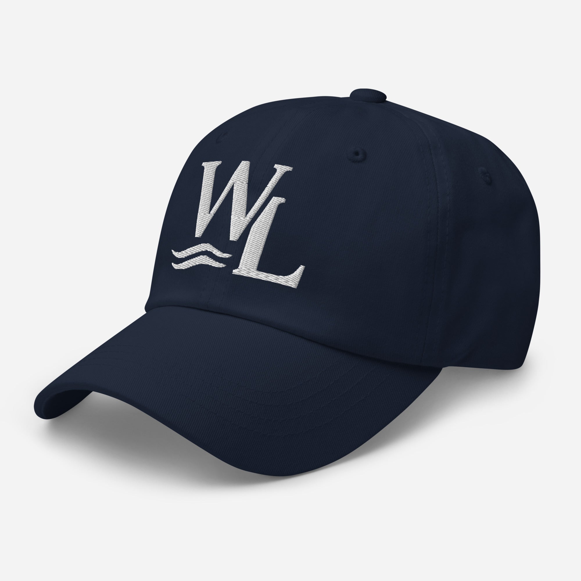 Wake and Lake WL Monogram Dad Hat worn at a lake dock
Soft adjustable dad hat with WL monogram for lake life
Low-profile unstructured lake cap with Wake and Lake branding
WL monogram adjustable hat for boat days and summer wear
