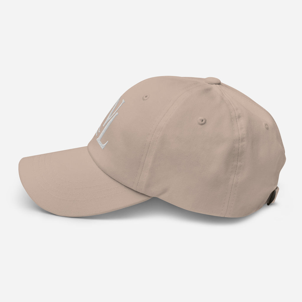 Wake and Lake WL Monogram Dad Hat worn at a lake dock
Soft adjustable dad hat with WL monogram for lake life
Low-profile unstructured lake cap with Wake and Lake branding
WL monogram adjustable hat for boat days and summer wear
