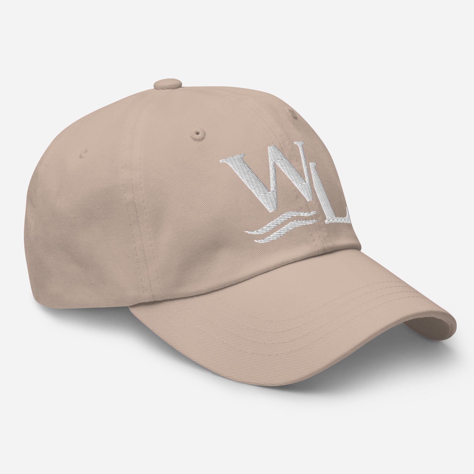 Wake and Lake WL Monogram Dad Hat worn at a lake dock
Soft adjustable dad hat with WL monogram for lake life
Low-profile unstructured lake cap with Wake and Lake branding
WL monogram adjustable hat for boat days and summer wear
