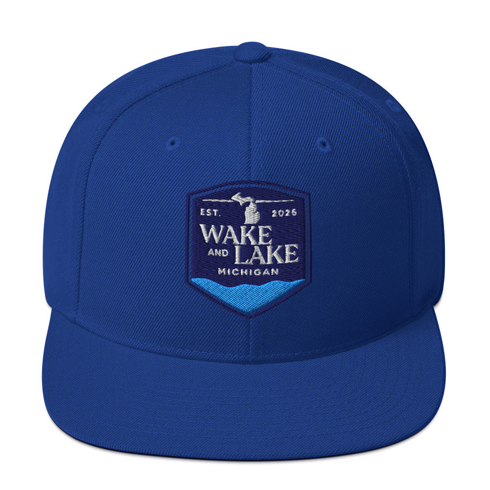 Classic snapback hat, royal blue, front view